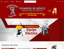 Tablet Screenshot of plomerosdemexico.com